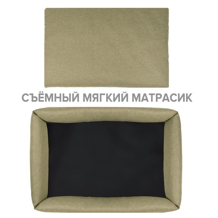 Лежанка БРУНО КОМФОРТ большая  вид 6 бежевый  ZooMoDa