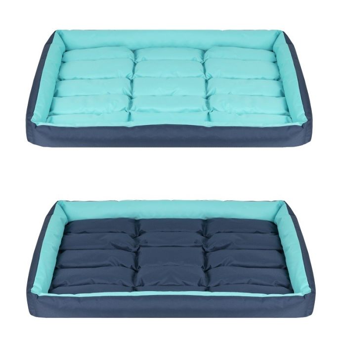 Лежанка ОСКАР комфорт большая  вид 3 синий+голубой ZooMoDa