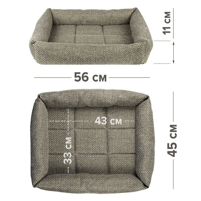 Лежак для животных малый вид 4 шоколад ZooMoDa