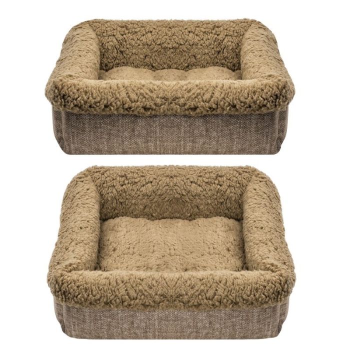 Лежанка КОМФОРТ средняя 40*40  вид 3 коричневый  ZooMoDa