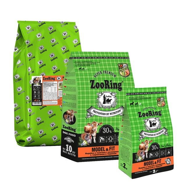 ЗооРинг для собак с излишним весом Индейка и телятина с розмарином 10 кг