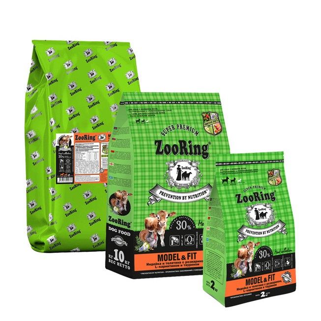 ЗооРинг для собак с излишним весом Индейка и телятина с розмарином 20 кг